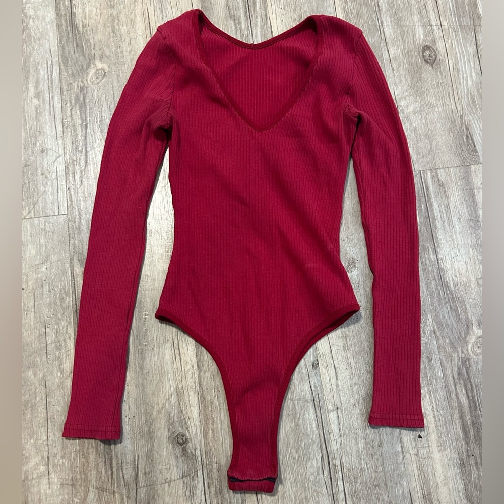 Red Long Sleeve Kids One Piece
